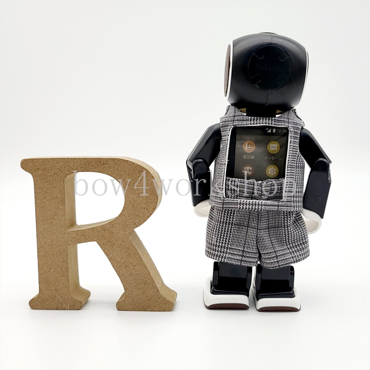 ロボホンの服/チェック柄テイラードベスト＆パンツセット