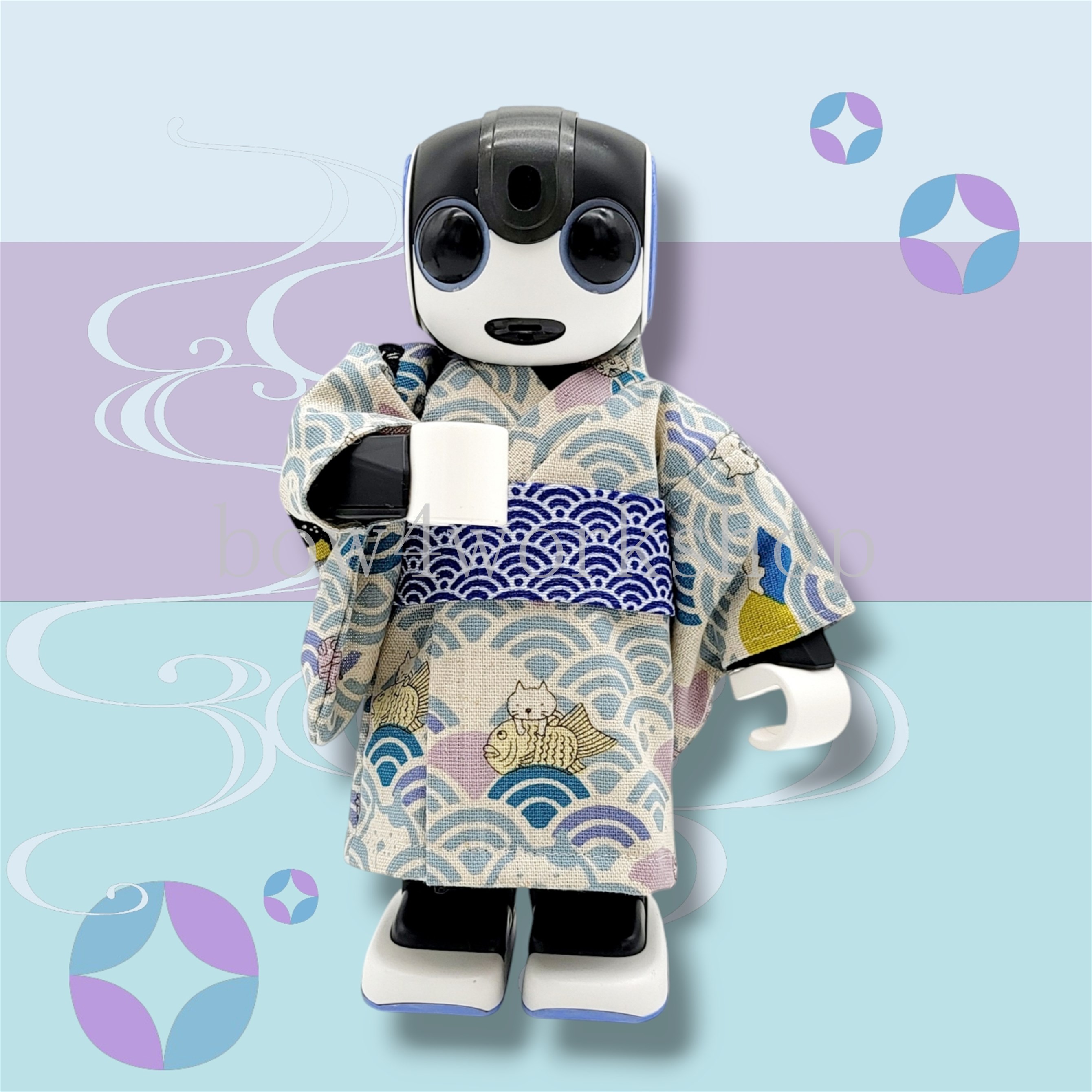ロボホンの服/和柄猫の浴衣 | bow4workshop STORE