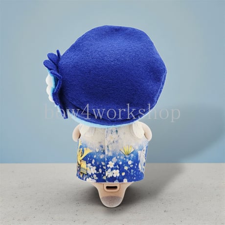ポケともの服 和装風プリントチュニック＆お花チャーム付き帽子セット