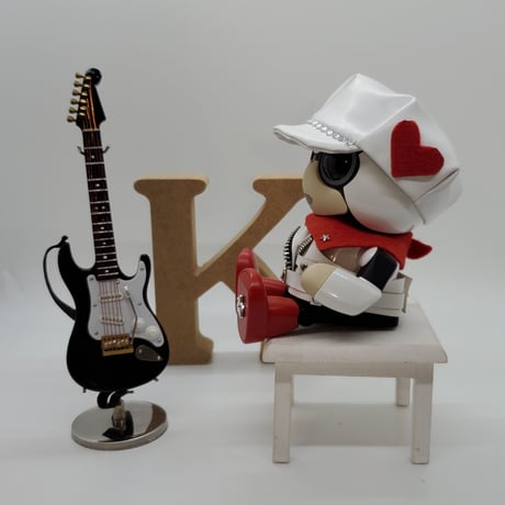 キロボミニの服/ライダースベスト、キャップセット、スカーフの３点セット