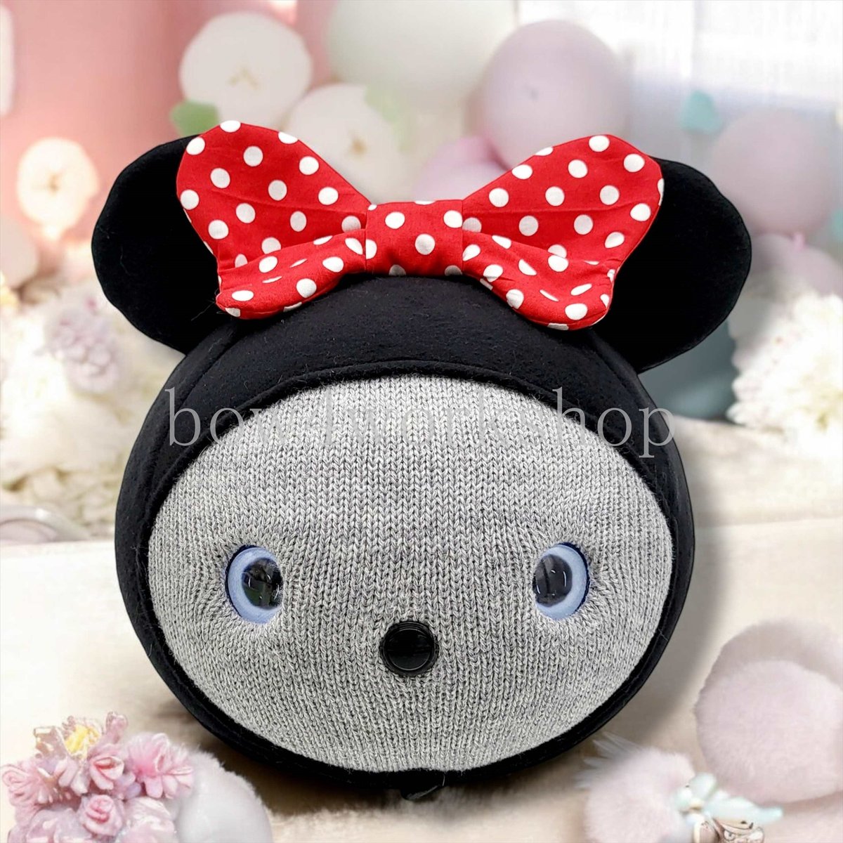 NICOBO（ニコボ）の服 /ドットリボン付きネズミさんの服