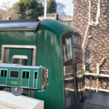 オリジナルプラレール 東急電鉄 東横線ラッピング電車（青ガエル）