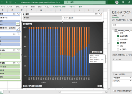 学校給食実施状況等調査_表1_学校種類別_学校給食実施状況_年度次 2006年度 - 2023年度(列指向形式)