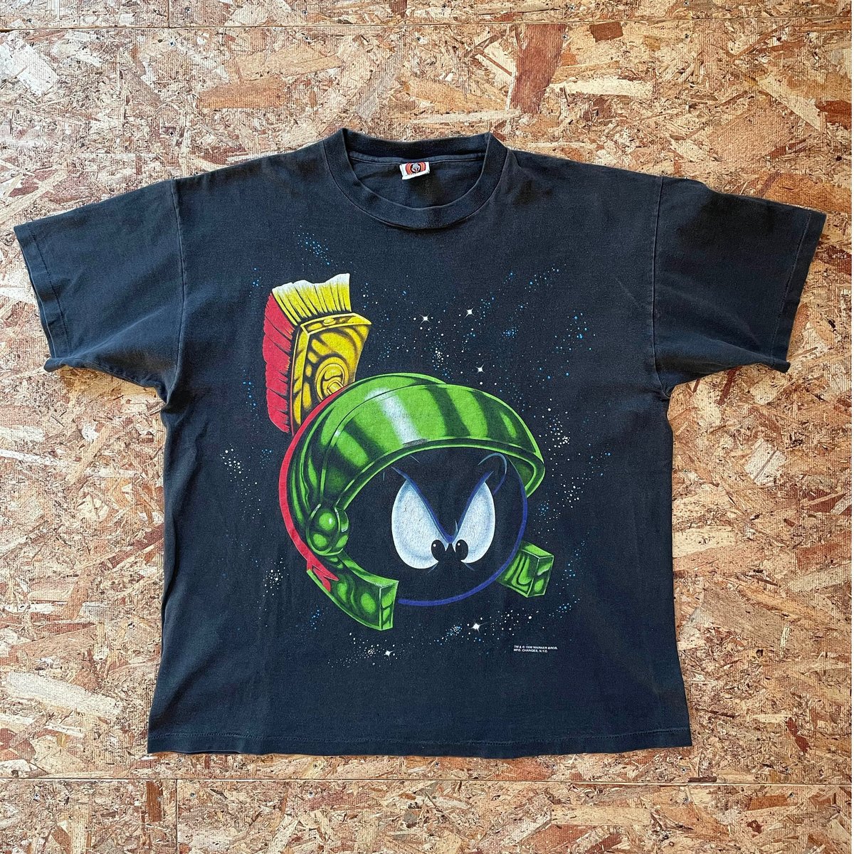 90’s 古着　マービン・ザ・マーシャン TシャツMサイズ　リンガーTシャツ 古着 90s USA製 LOONEY TUNES Marvin the Martian マービン 両面