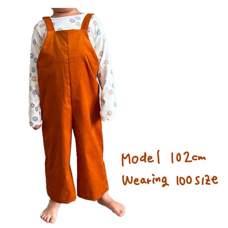 【100サイズ】ワイドサロペット