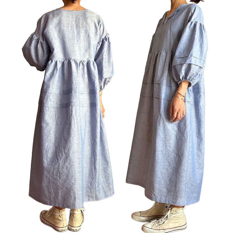 Lサイズ】ぽわん袖ワンピース | kotobukisewing