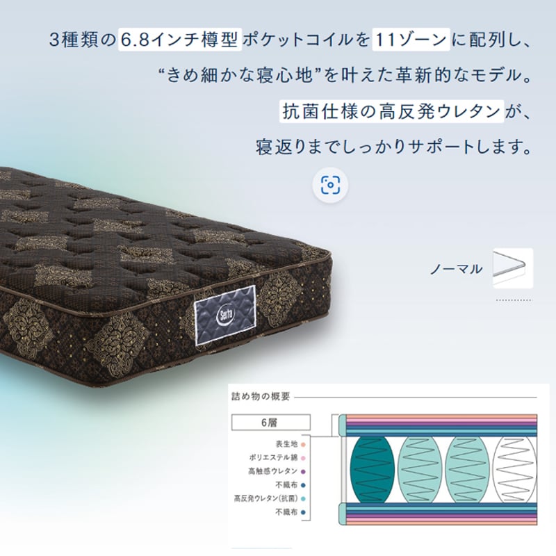 正規代理店】サータ トラディション ノーマル 6.8 セミキングサイズ