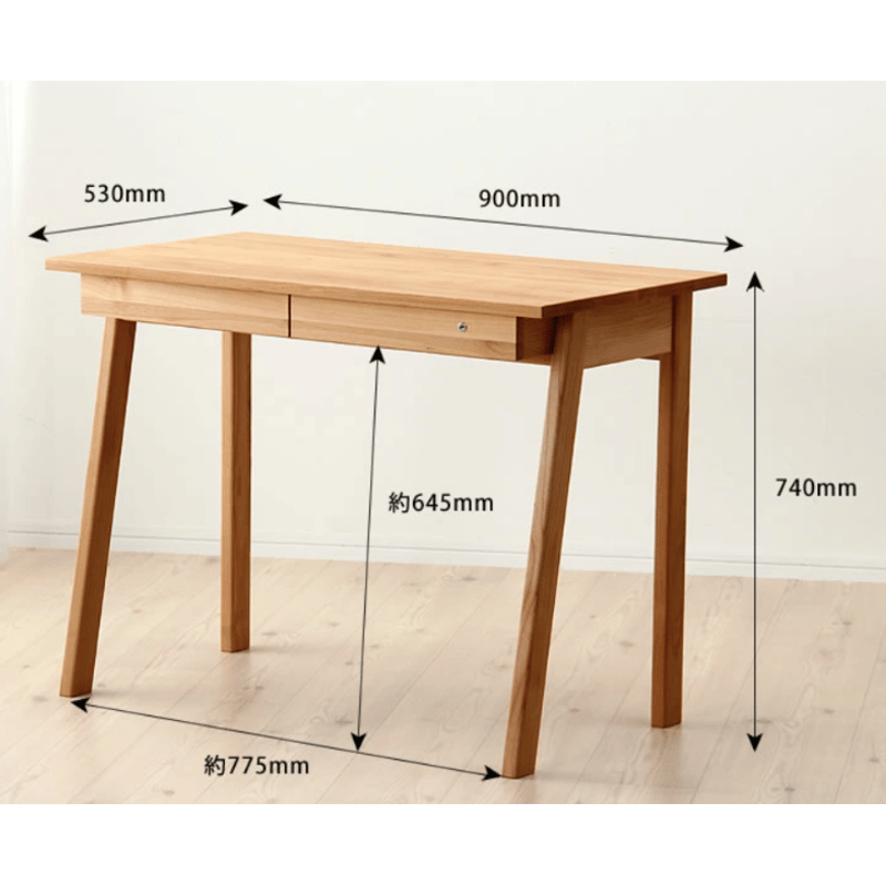 杉工場 クッカ デスク90 アルダー 幅90cm×奥行53cm×高さ74cm | Interi...