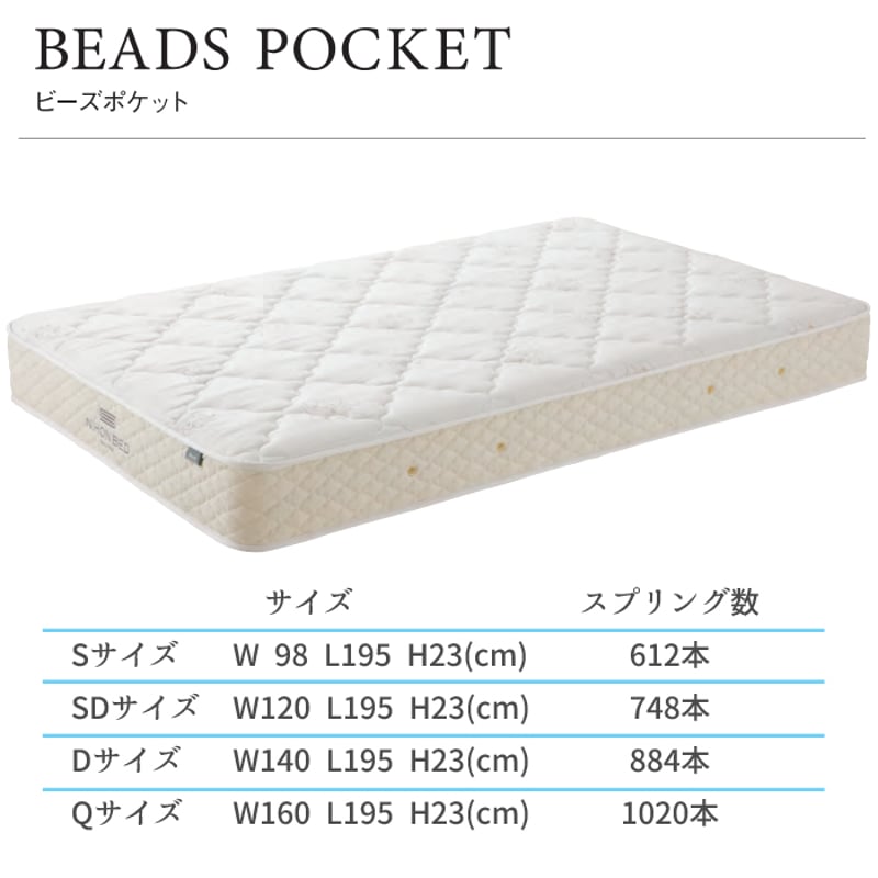 ダブルベット日本製 ポケットコイル アンネルベット 美野島まで引取り