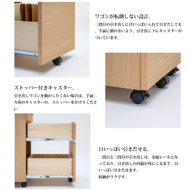 カリモク デスクワゴン ボナ シェルタ ST0057 幅40.8cm/奥行60cm