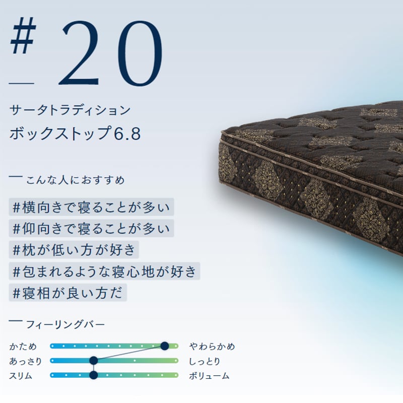 正規代理店】サータ トラディション BOX-T 6.8 ダブルサイズ 正規代理店】サータ トラディション BOX-T 6.8 ダブルサイズ