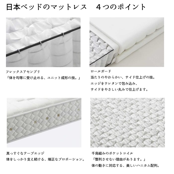 日本ベッド ピロートップシルキーポケット(ウール入) シングル 日本ベッド ピロートップシルキーポケット(ウール入) シングル