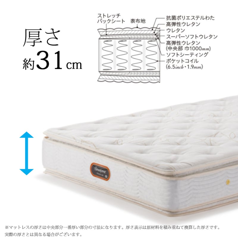開梱設置無料】【シモンズ正規代理店】マットレス ビューティ 開梱設置無料】【シモンズ正規代理店】マットレス ビューティ