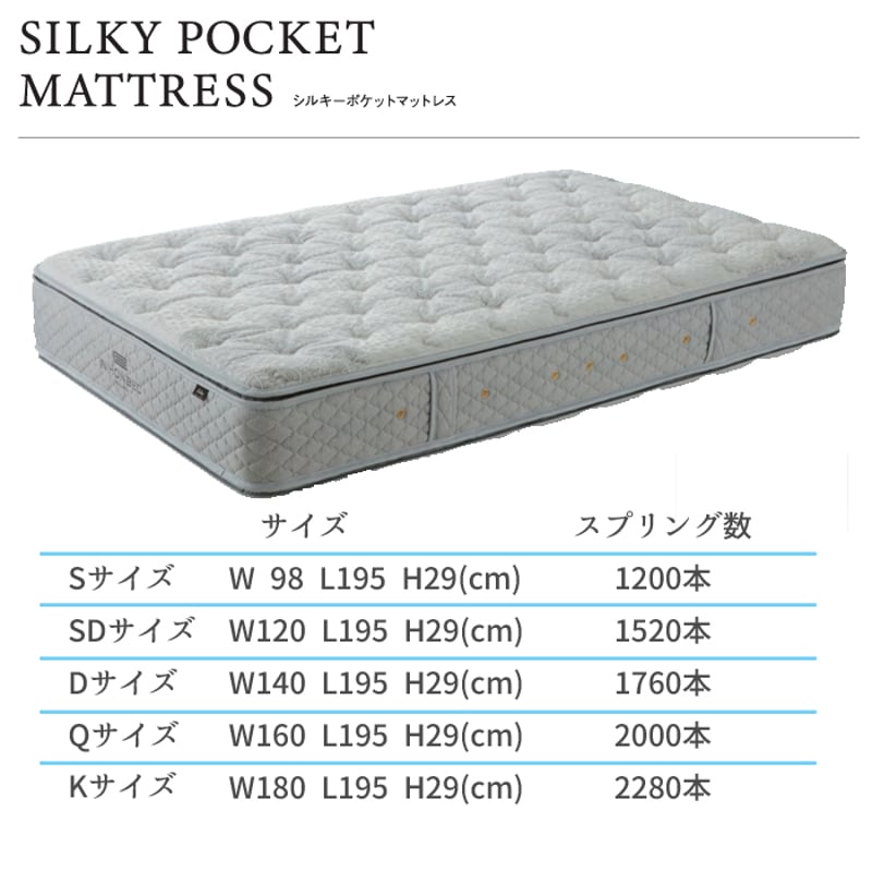 日本ベッド　キングサイズ 日本ベッド 正規品 マットレス キング シルキーシフォン 180cm×195cm