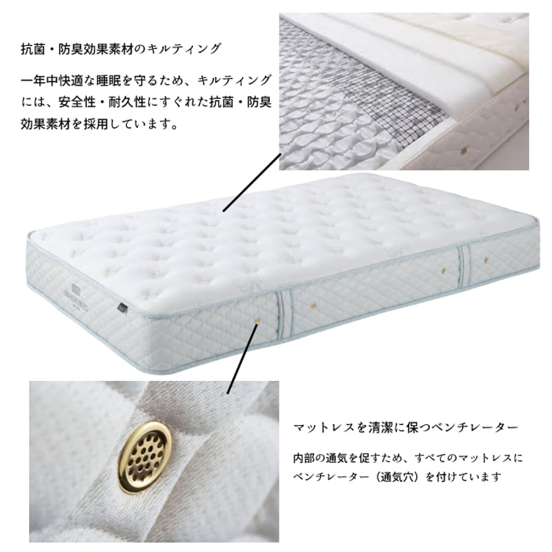 日本ベッド シルキーシフォン/シルキーパフ/シルキーフォルテ シングル