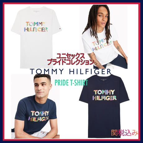 Tommy Hilfiger プライド ロゴTシャツ/ネイビーXLサイズ