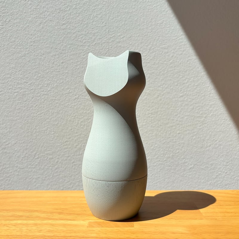 たまき│猫の分骨用骨壺・お位牌（数量限定色：ライトグレー