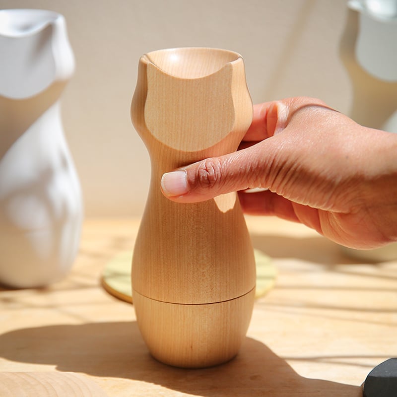 たまき│猫の分骨用骨壺・お位牌（数量限定色：ライトグレー