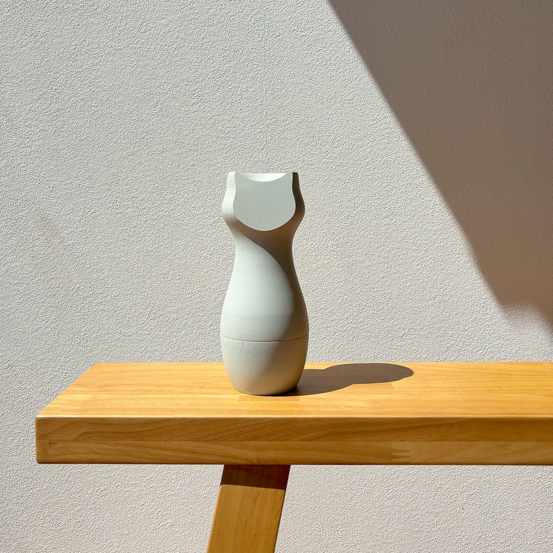 たまき│猫の分骨用骨壺・お位牌（数量限定色：ライトグレー