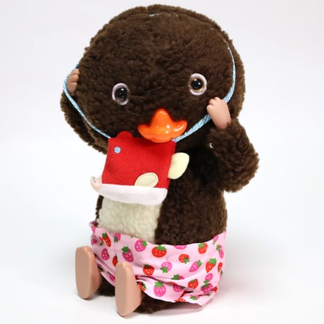 【ストア限定】リアルサイズぬいぐるみ（ノラくん／いちごズボン）丸底トート入り