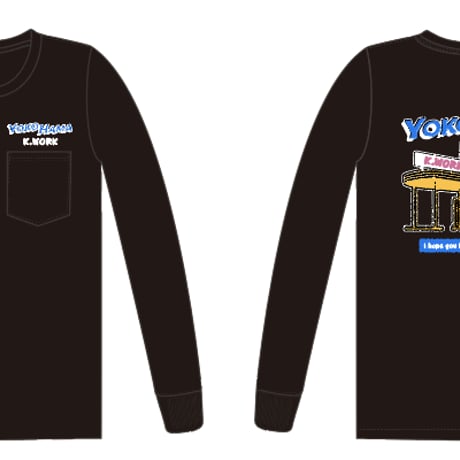 YOKOHAMA ポケ付きロンT　　ブラック×イエロー