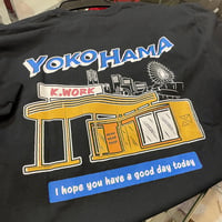 YOKOHAMA ポケ付きロンT　　ブラック×イエロー