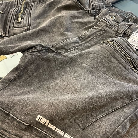 【NEW】STUD'S  S1218 スリムフィット ストレッチデニムカーゴパンツ
