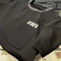 【NEW】STUD'S S4553 半袖ロゴリブネックT(ブラック）
