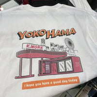 YOKOHAMAロンT ホワイト×ピンク