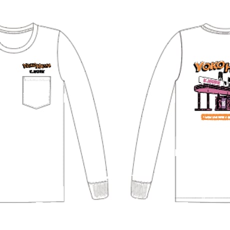 YOKOHAMAロンT ホワイト×ピンク