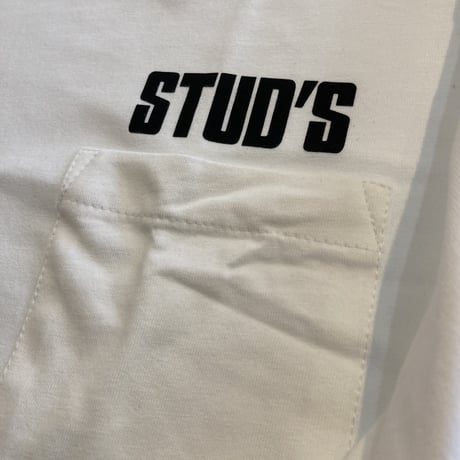 STUD’ 半袖ポケットTシャツ　S-1553-1(ホワイト)