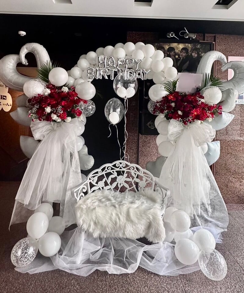 A様オーダー確認用 フラワースタンド装飾用アクリルプレート フラスタ アクリルパネルと電飾でかっこよくおまとめしたご出演