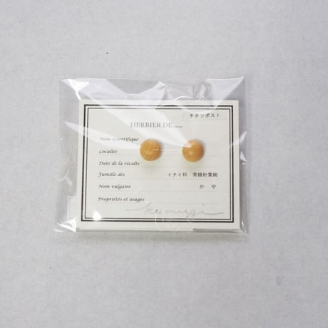 木のピアス/イヤリング＿組ム木工房