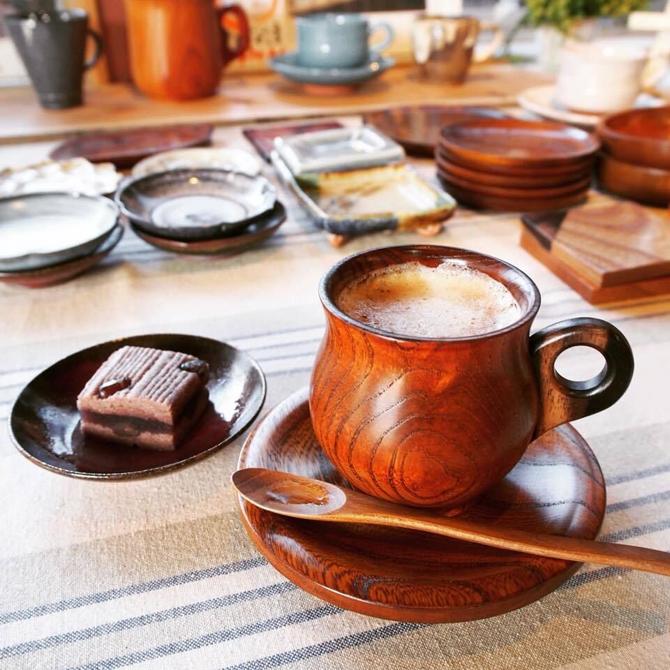 山壽　食器27点セット 無骨な味わい　皿　小鉢　コーヒーカップ　茶色 木製コーヒーカップ＿山匠 | なんたんよいものギフト「わざのカタログ」