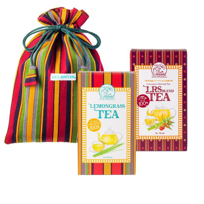 レイ・ブータン 手織り巾着付きハーブティーセット | LAY BHUTAN