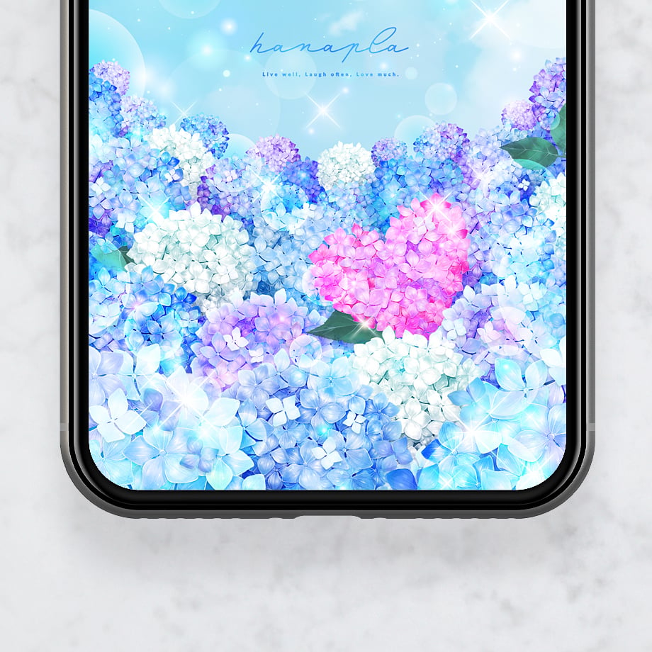 ヒーリング風水開運絵画＊紫陽花～虹雫～　アジサイ　レインボーカラー　七色　守護 ヒーリング風水開運絵画＊紫陽花～虹雫～ アジサイ レインボーカラー