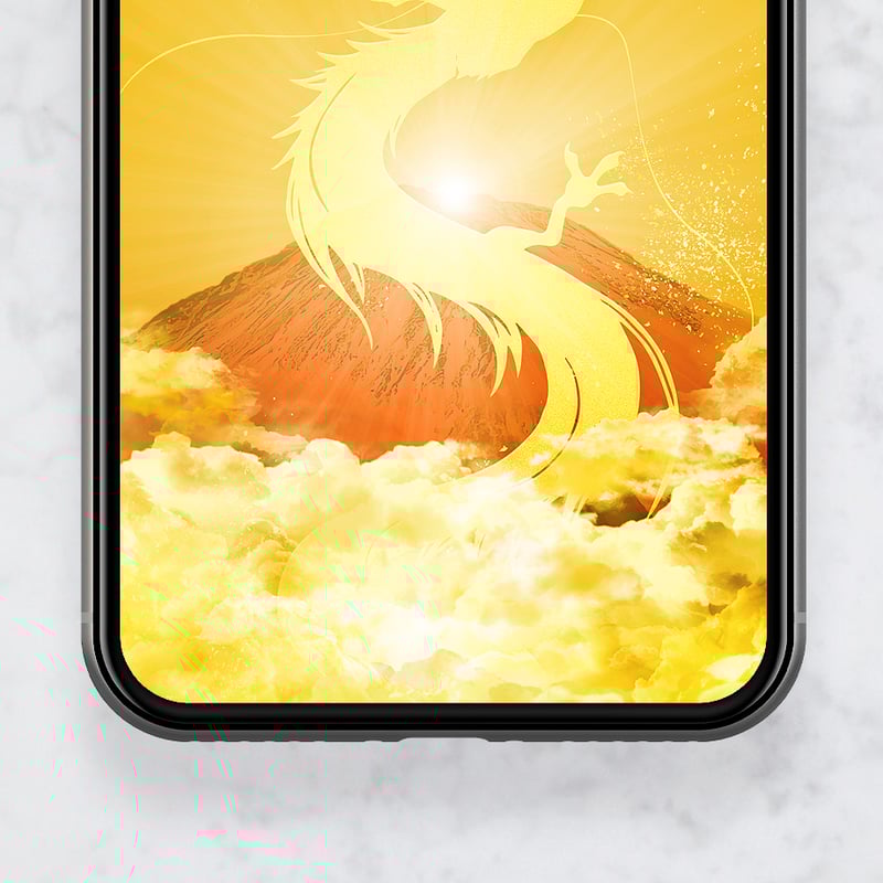 最強無敵！金雲ダイヤモンド赤富士金龍王＋数字35】🌞天を貫く黄金の