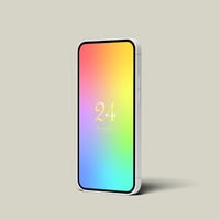 【強力レインボー開運】7色は活力の源！数字24と美しい虹色グラデーション壁紙