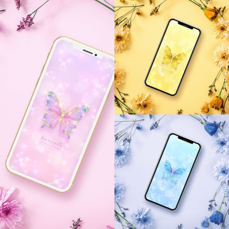 【キラキラ舞う🦋ピンクアゲハ】夢叶うスマホ壁紙💎幸運を呼ぶグラデーション💖✨
