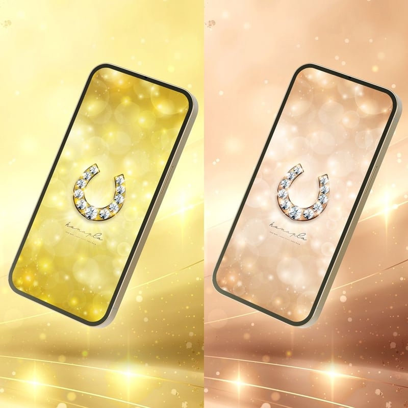 2026干支🐴白砂金のダイヤ蹄鉄（ベージュゴールド）】🐎✨穏やかな幸運