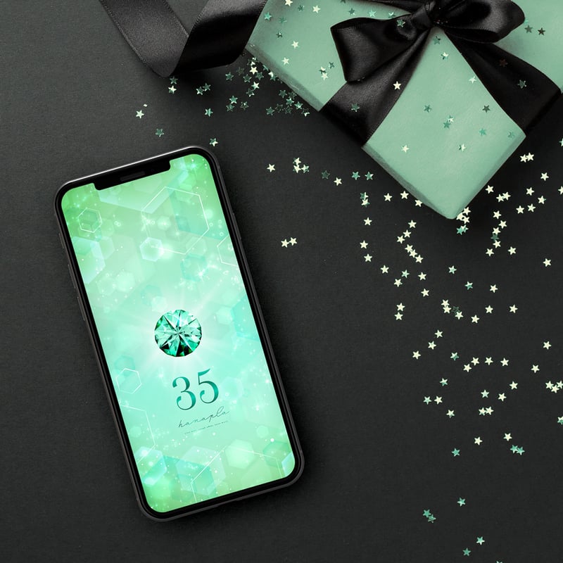 平和の輝き大粒グリーンダイヤ＋数字35】癒しと幸運を引き寄せる✨六角