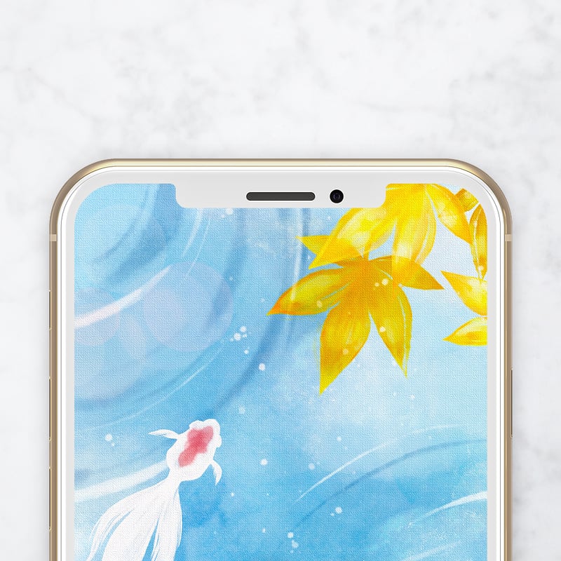 金運招く白金魚と金色モミジ＋数字32】水彩の煌めきが運気を浄化✨幸運