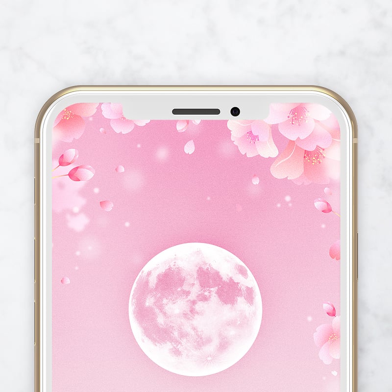 春らんまん桜満月＋数字11🌕】花びら舞うピンクムーンと桜の癒し