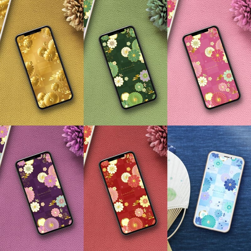 紅梅色の開運和柄】金箔が華やぐ菊梅文様🌸恋も運も咲き誇る✨幸せを