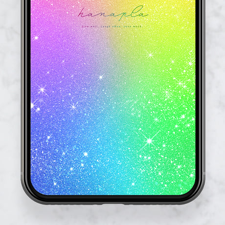 【レインボー×グリッター】煌めく虹色グラデーション✨スマホを開くたびに気分が上がる魔法の壁紙🌈