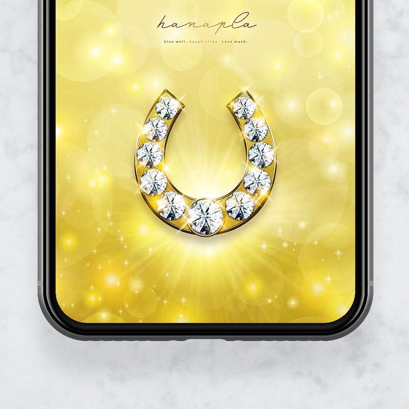 2026干支🐴黄金のダイヤ蹄鉄（イエローゴールド）＋数字15】🐎💰幸運と