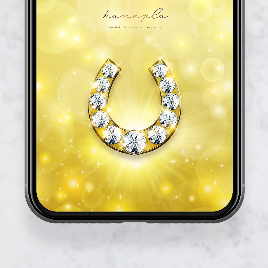 2026干支🐴黄金のダイヤ蹄鉄（イエローゴールド）＋数字888】🐎💰幸運