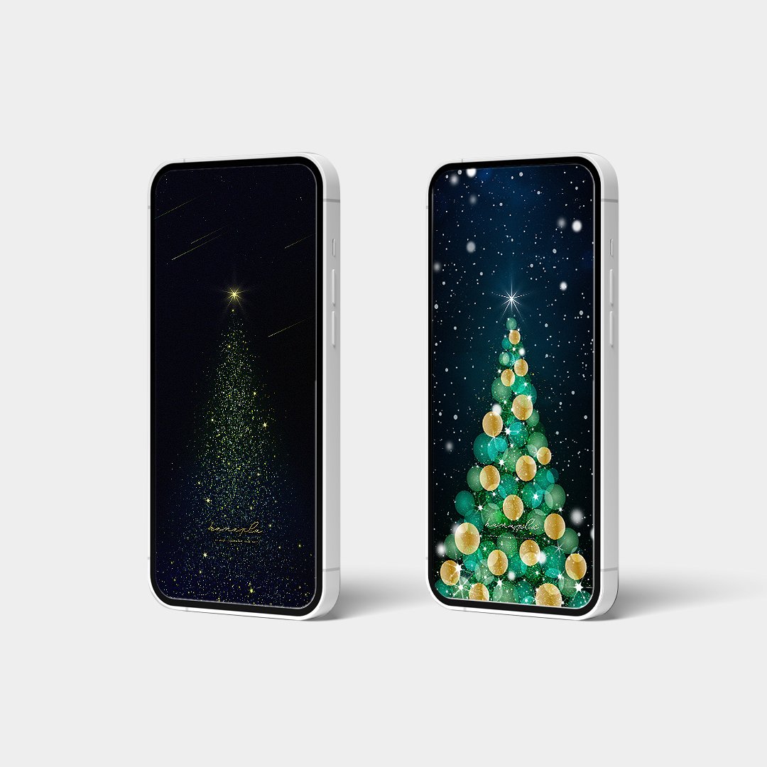 星と雪も煌めく黄金クリスマスツリー】🎄✨輝くトップスターが