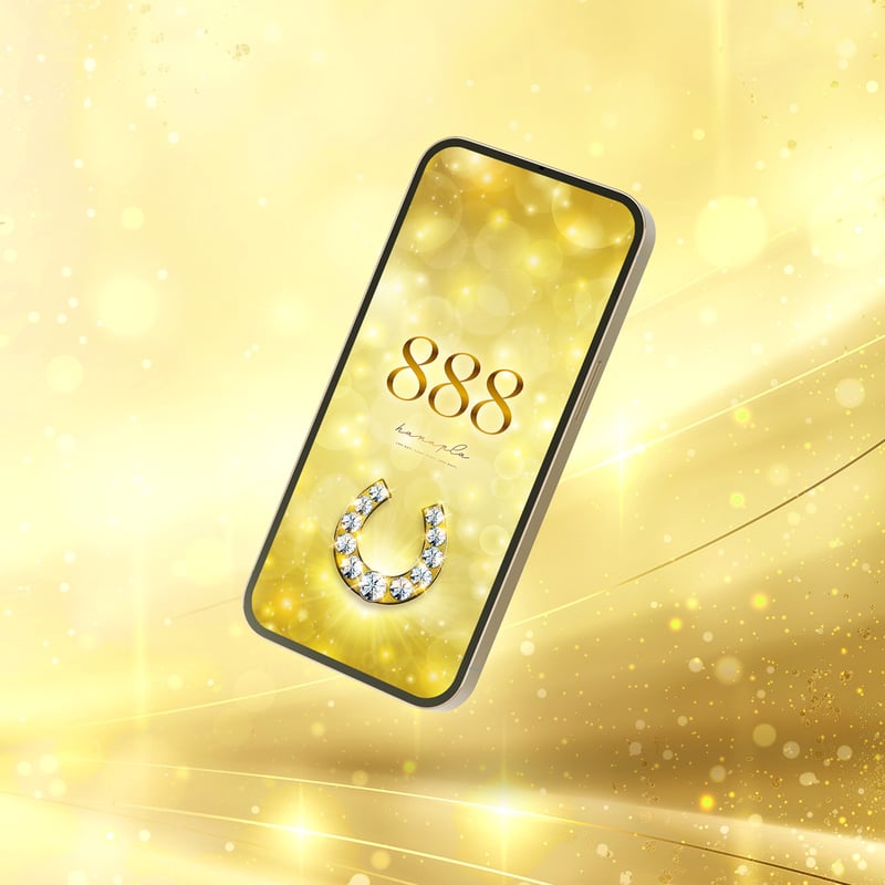 2026干支🐴黄金のダイヤ蹄鉄（イエローゴールド）＋数字888】🐎💰幸運