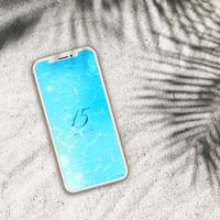 【煌めき浄化ブルーウォーター＋数字15】透き通る水と光の魔法✨スマホ壁紙で心も空間もリフレッシュ🌿癒しと運気アップの待ち受け💎
